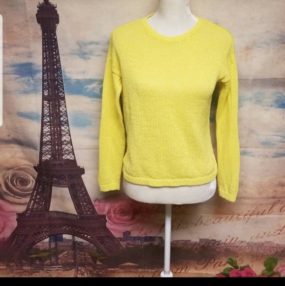 COPY - LOFT Bright yellow sweater - Picture 3 of 5